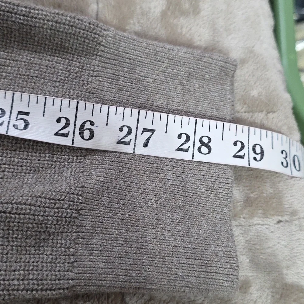H & M Men's Slim Fit Sweater Grayish Tan? 1/4 Zip Mock Neck Sz 3XL‎ EUC *READ*